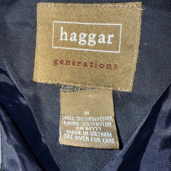 Haggar Generations Black Zip Up Jacket Men's Size M Lightweight Casual Outerwear - Picture 2 of 3